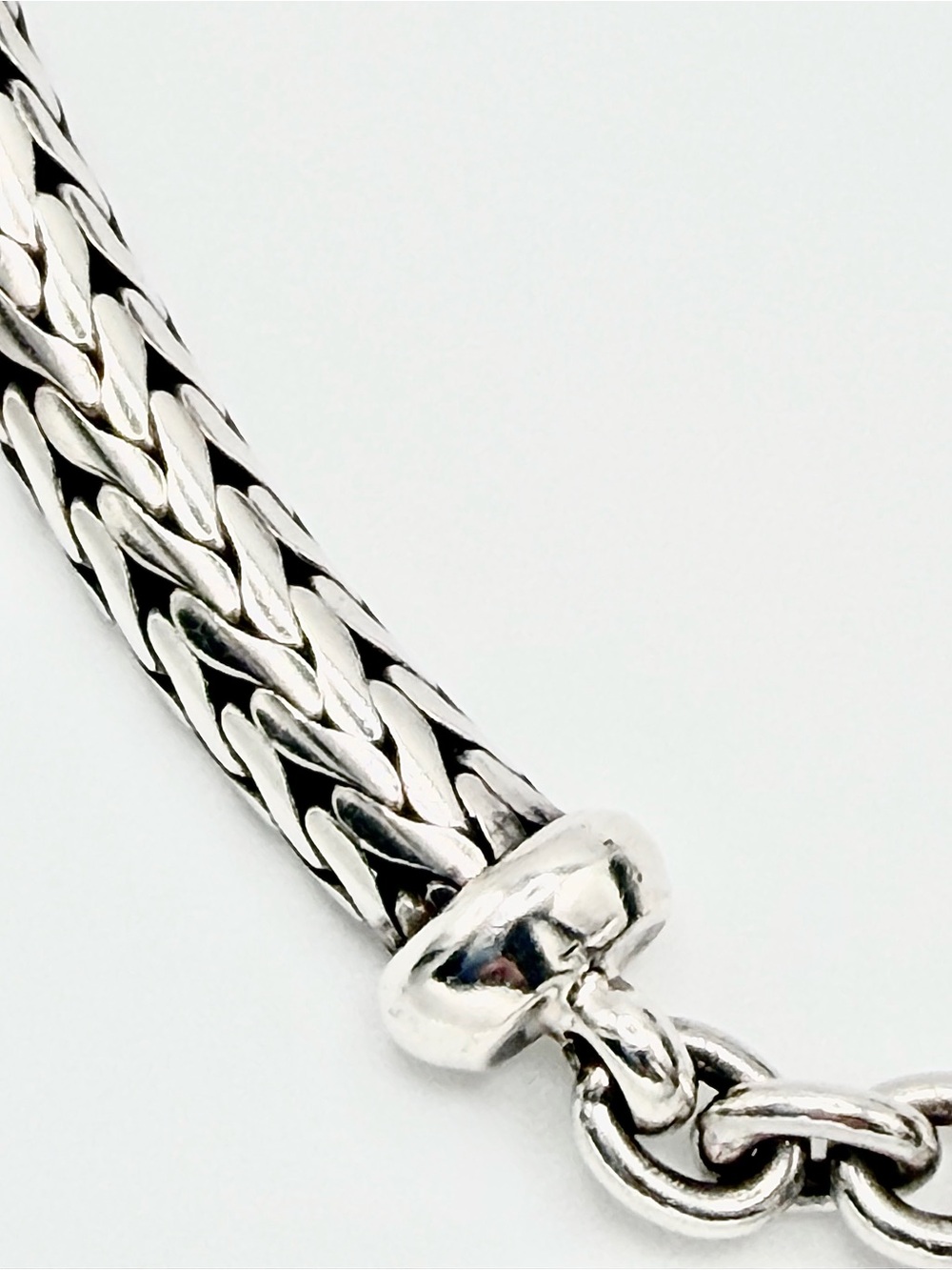 Vintage Heavy Unisex Sterling Silver Thick Python Link Toggle Clasp Bracelet - Picture 14 of 16